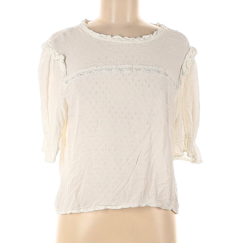 Wild Fable Ivory 3/4 Sleeve Boho Top Size L